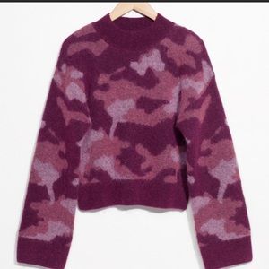 & Other Stories NWT! pink camo sweater sz small